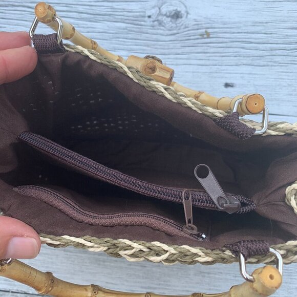 Woven Bamboo Mini Handbag Purse - Picture 5 of 9